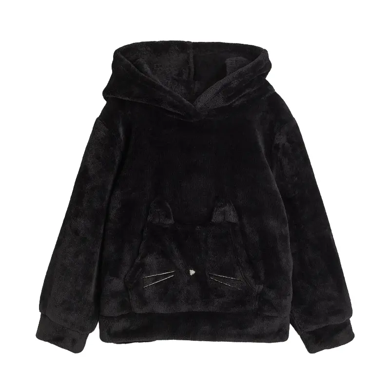 

Толстовка худи H&M Teddy Fabric, черный
