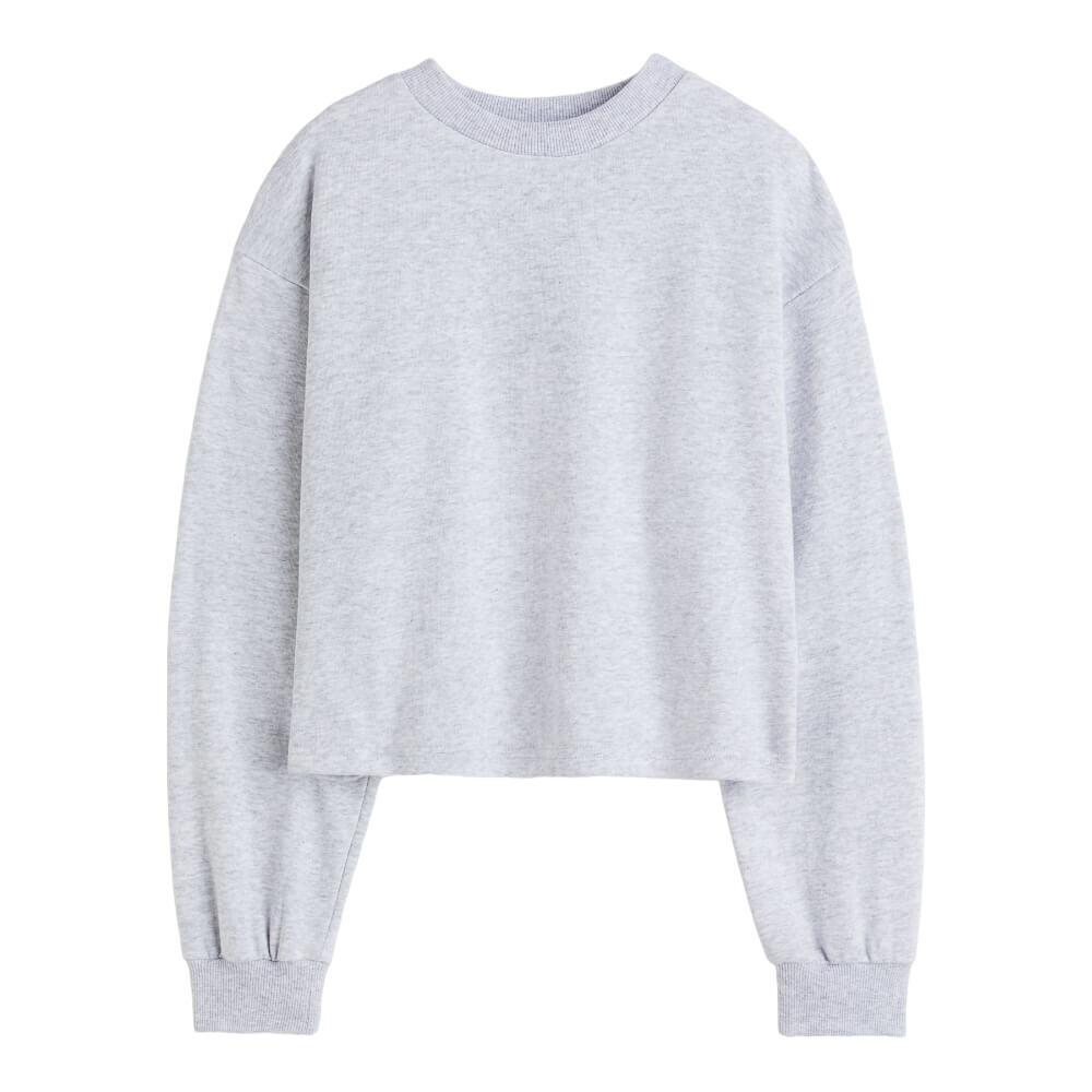 

Свитшот H&M Basics Boxy, светло-серый меланж