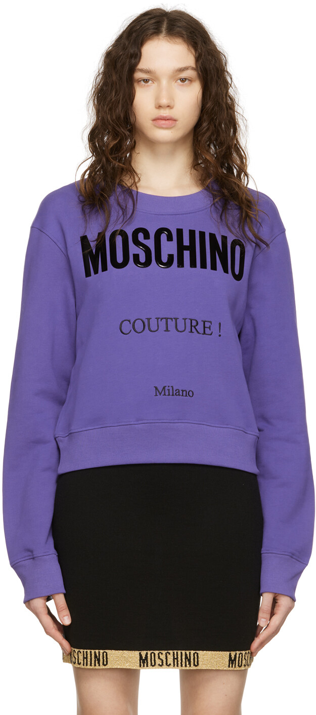 

Фиолетовый виниловый свитшот Moschino