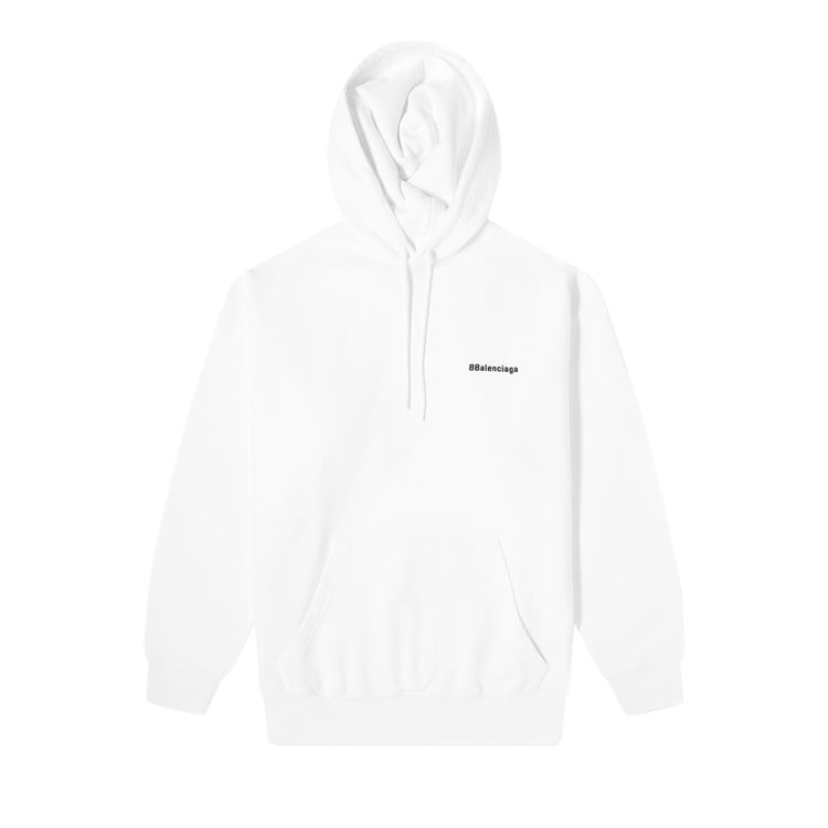 Худи Balenciaga Corporate Logo Popover Hoodie 'White/Black', белый - фото