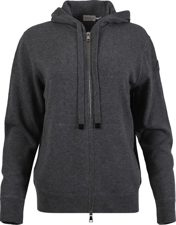 Moncler zip-up discount hoodie grey