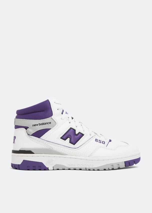 

Кроссовки высокие New Balance BB650, белый/фиолетовый