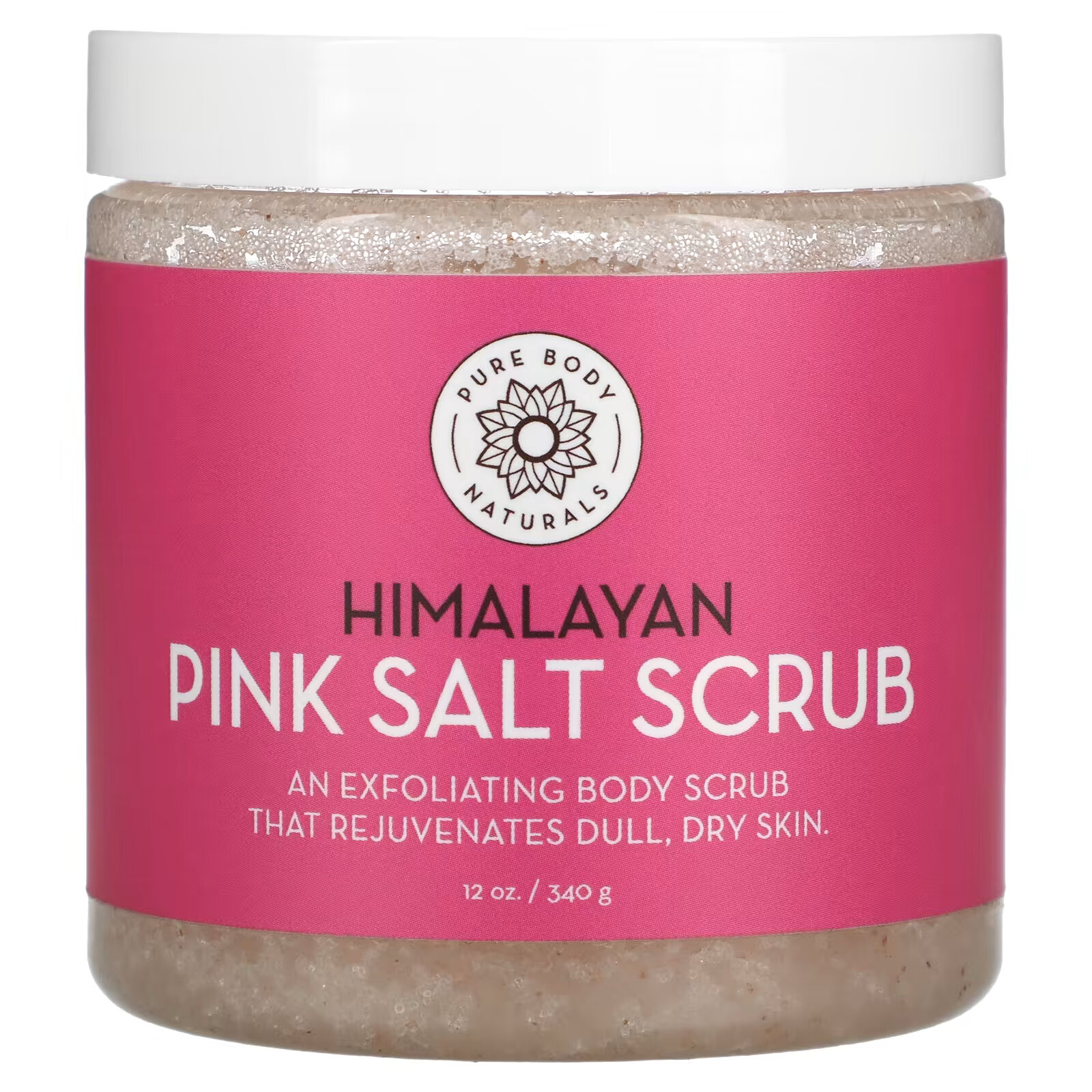Pure Body Naturals, скраб с гималайской розовой солью, 340 г (12 унций) sheamoisture расслабляющий крем для тела с розовой гималайской солью 227 г 8 унций