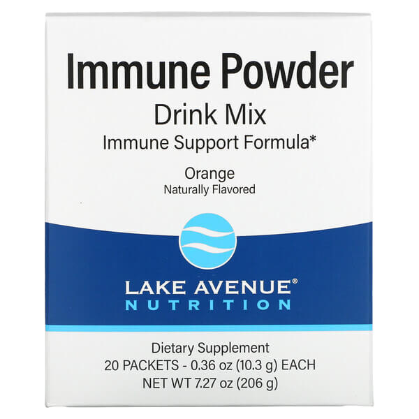 цена Порошковая смесь для приготовления укрепляющего иммунитет напитка, 20 пакетиков по 10,3 г (0,36 у, Lake Avenue Nutrition