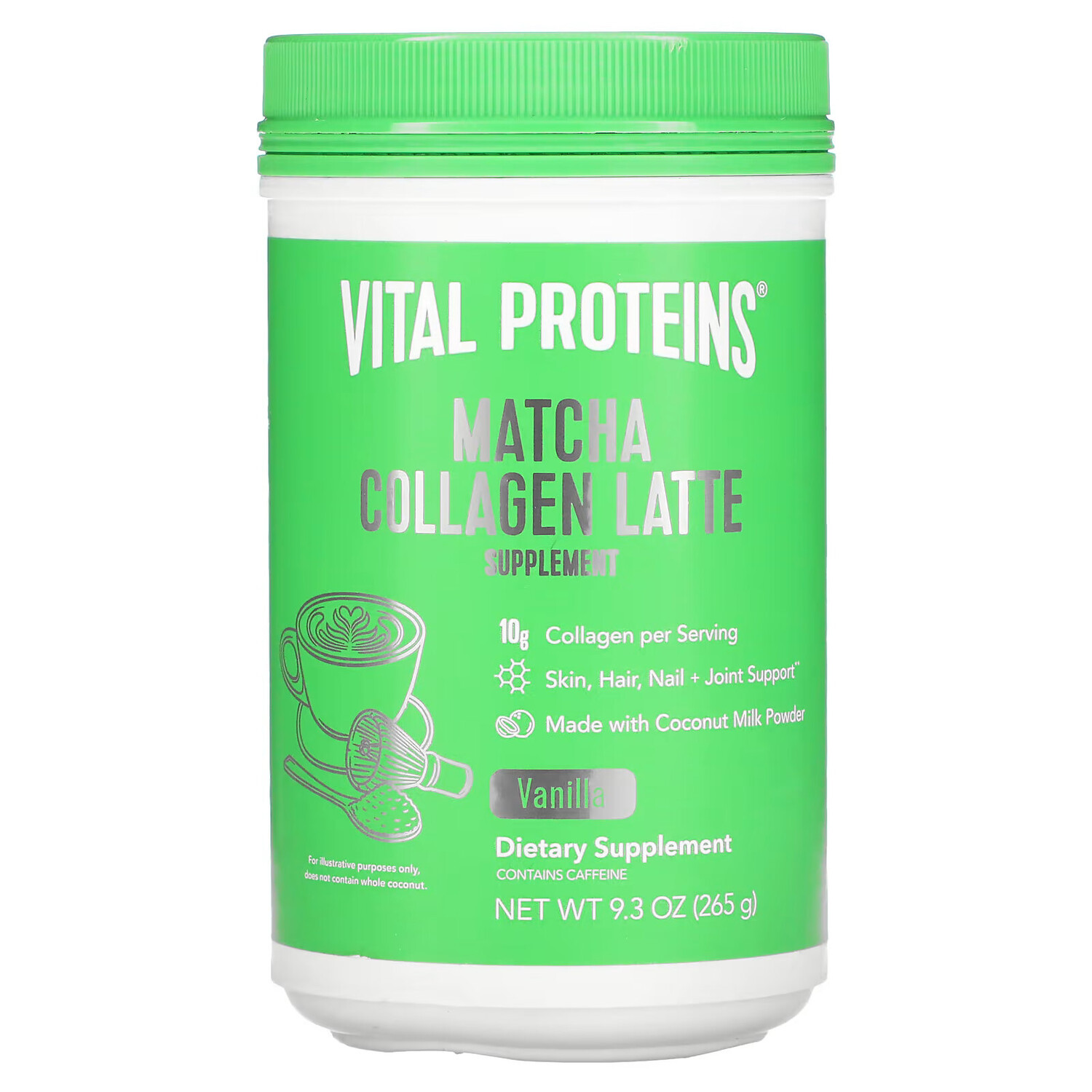 

Vital Proteins, Матча латте с коллагеном, ваниль, 265 г (9,3 унции)