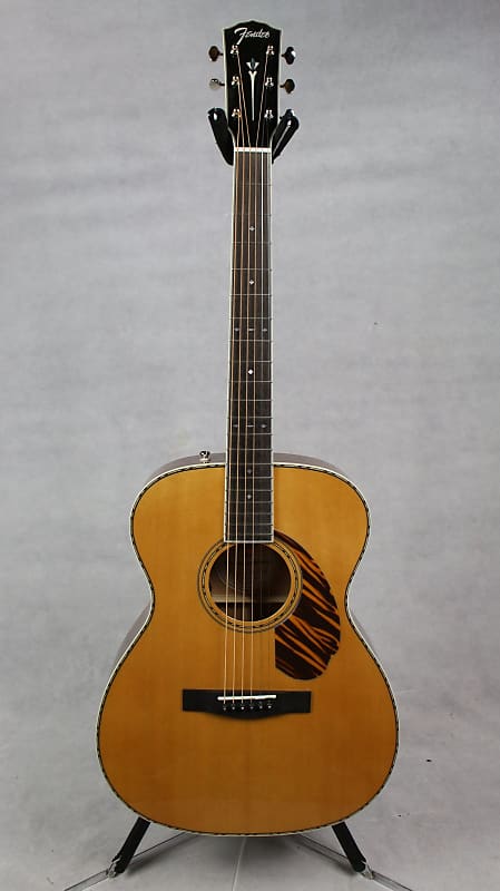Акустическая гитара Fender PO-220E Orchestra Ovangkol накладка на гриф натуральный с футляром