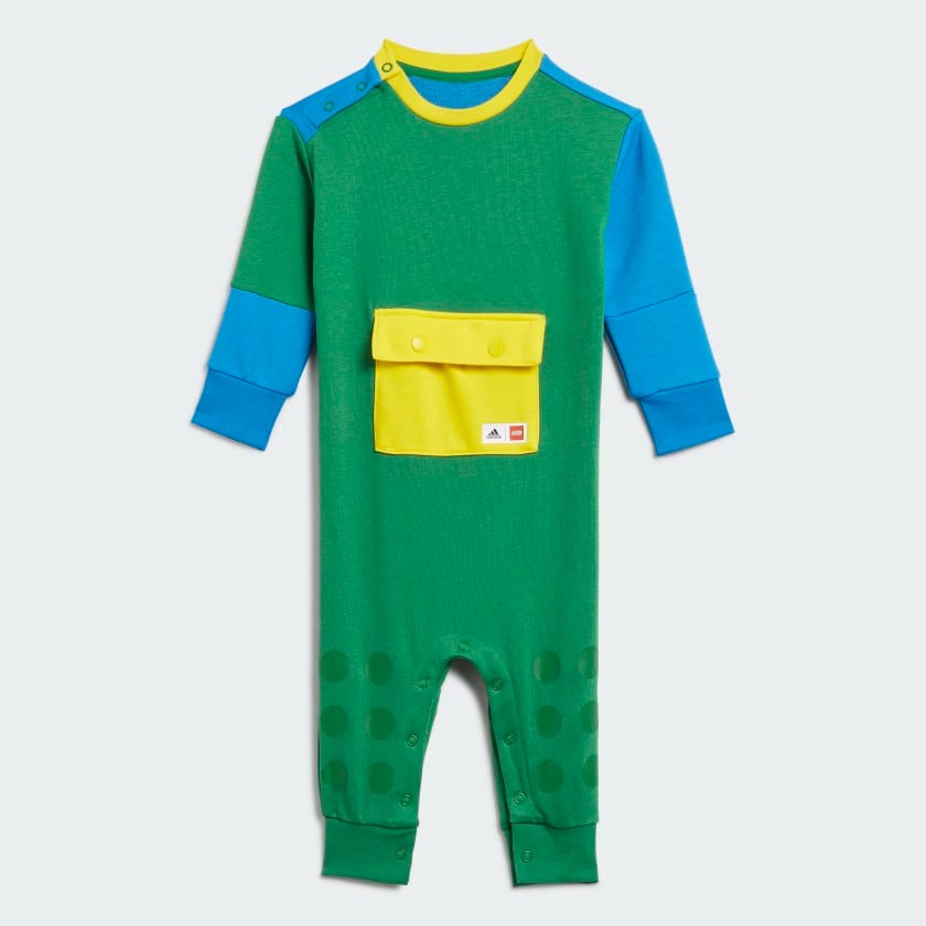 Боди-комбинезон Adidas Kids Unisex Sportswear х Lego Duplo, зеленый/мультиколор