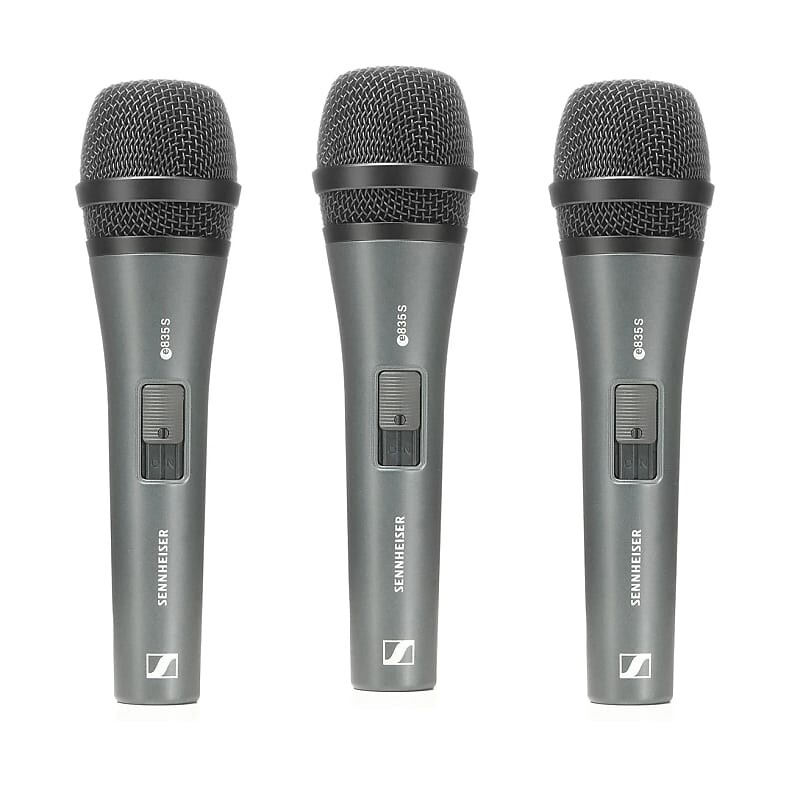 

Вокальный микрофон Sennheiser e835-S Handheld Dynamic Cardioid Microphone with Switch (3-Pack)