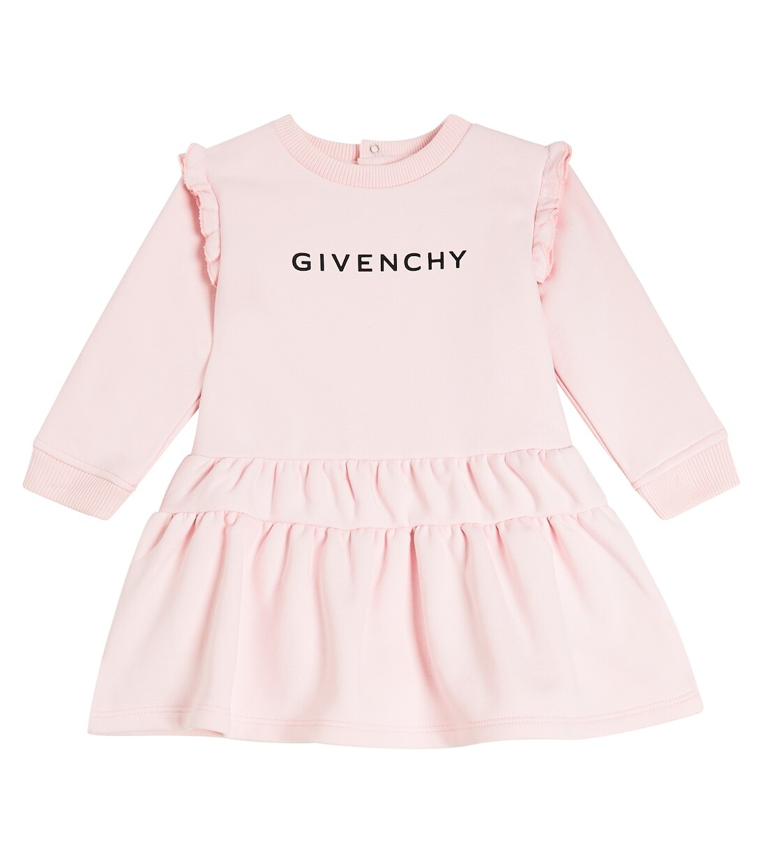 

Платье из смесового хлопка с логотипом baby Givenchy Kids, розовый