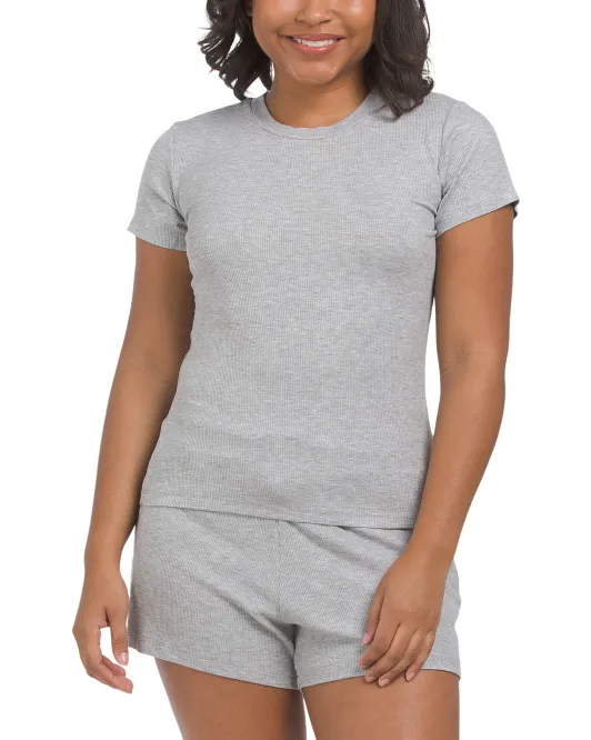 

Футболка в рубчик Theo & Spence, цвет Heather Grey