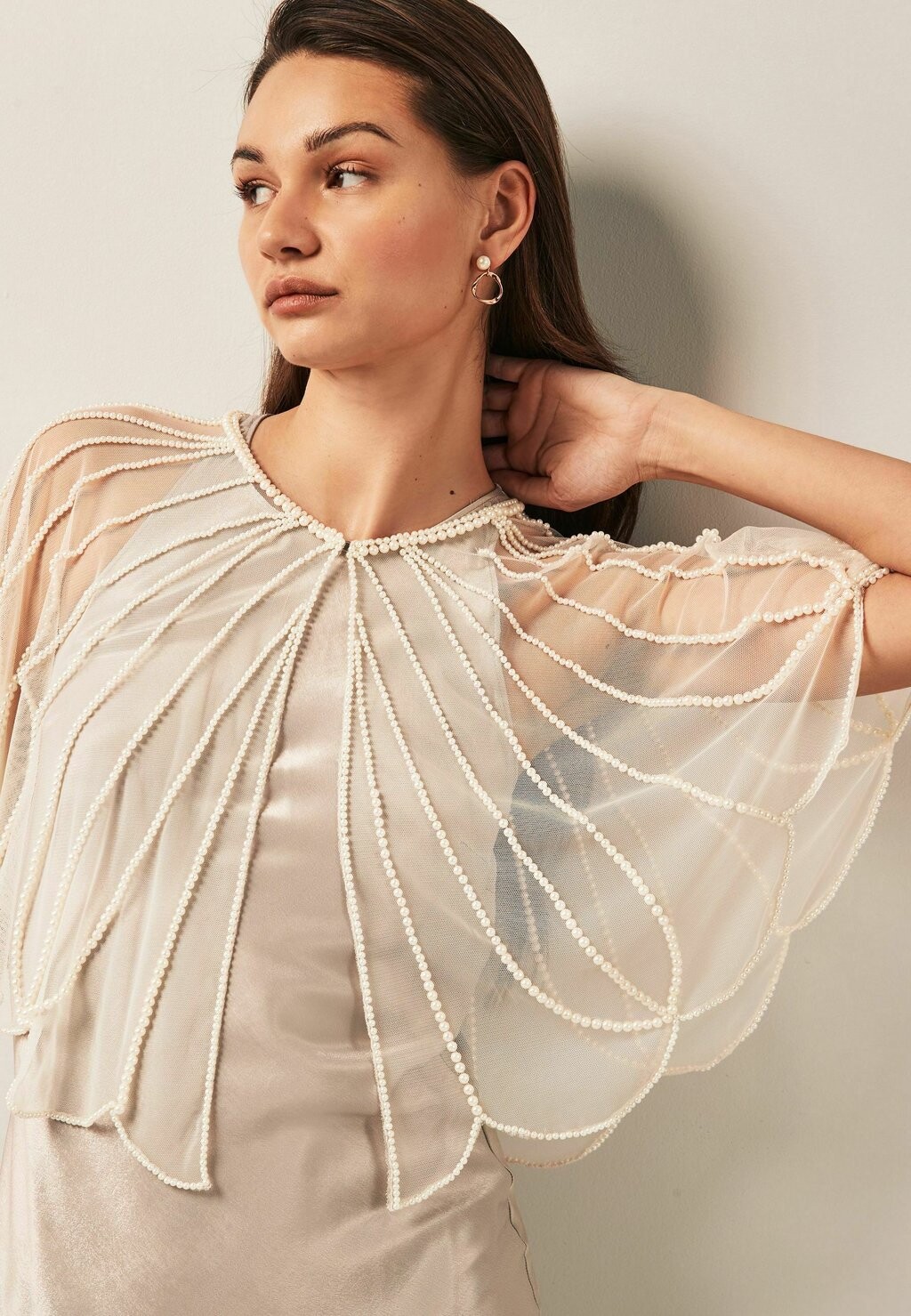 

Пончо SHEER REGULAR FIT Next, кремовый