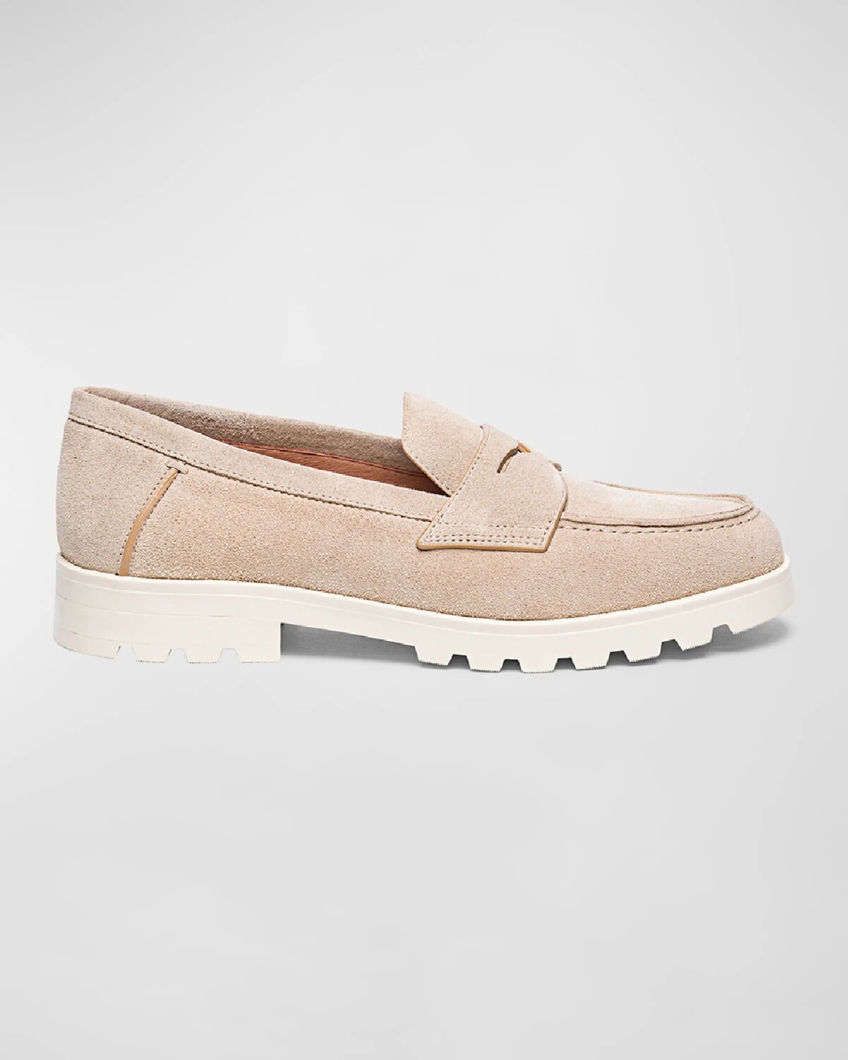 

Спортивные замшевые пенни-лоферы Santoni, бежевый