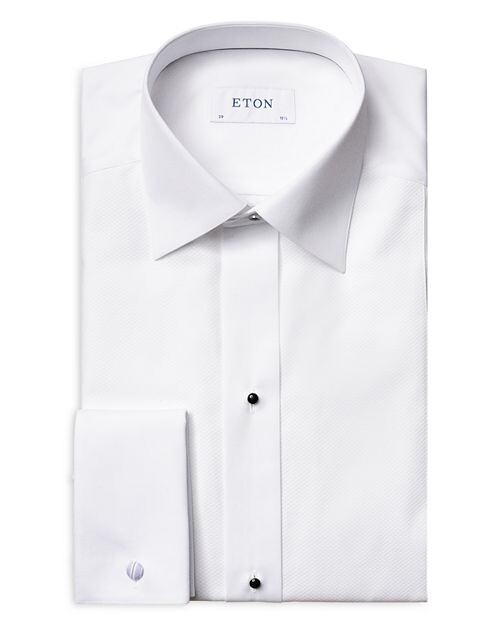 

Современный крой Белый Пике&;eacute; Формальная рубашка Eton, цвет White
