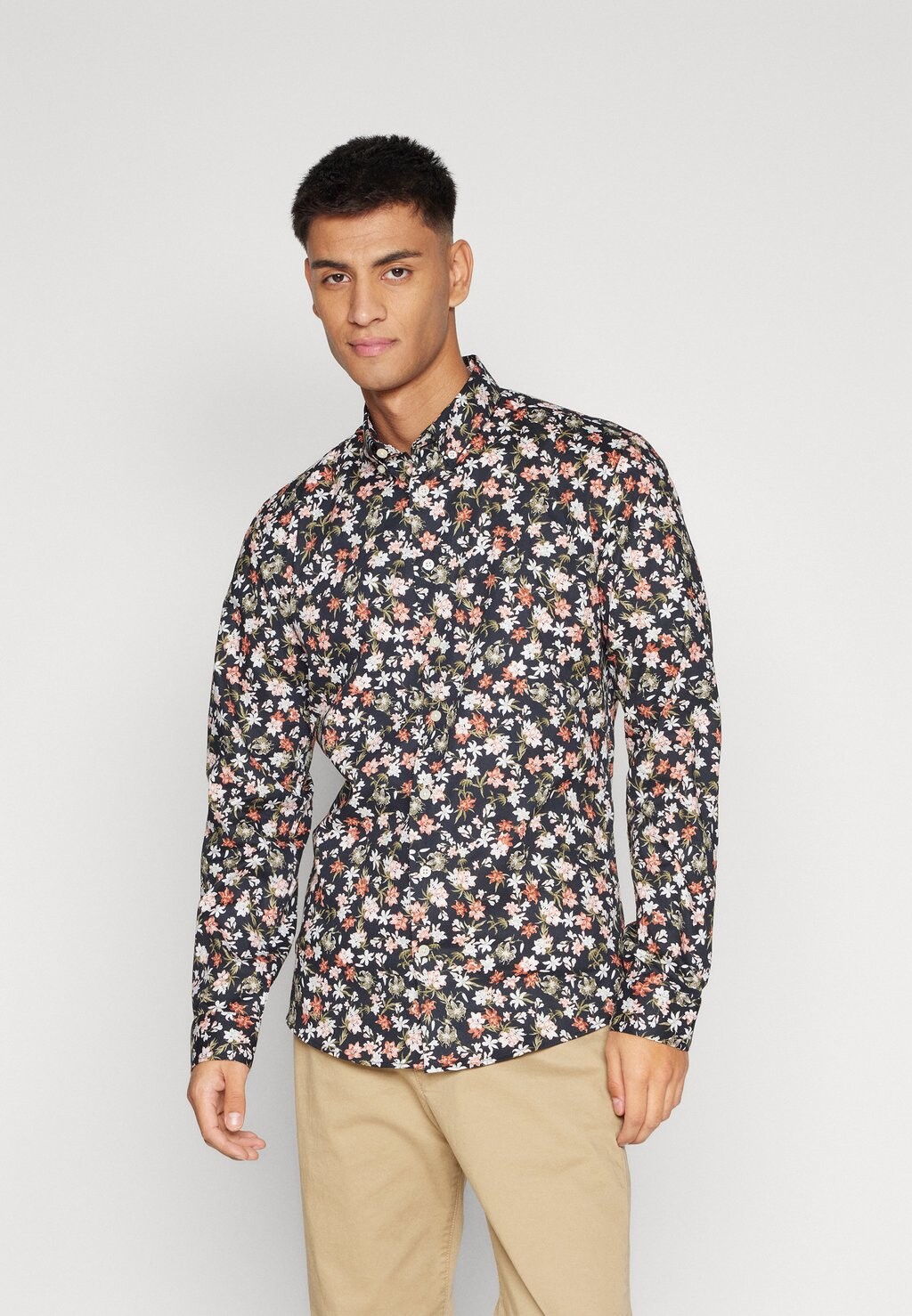 

Рубашка Floral Shirt Lindbergh, цвет coral