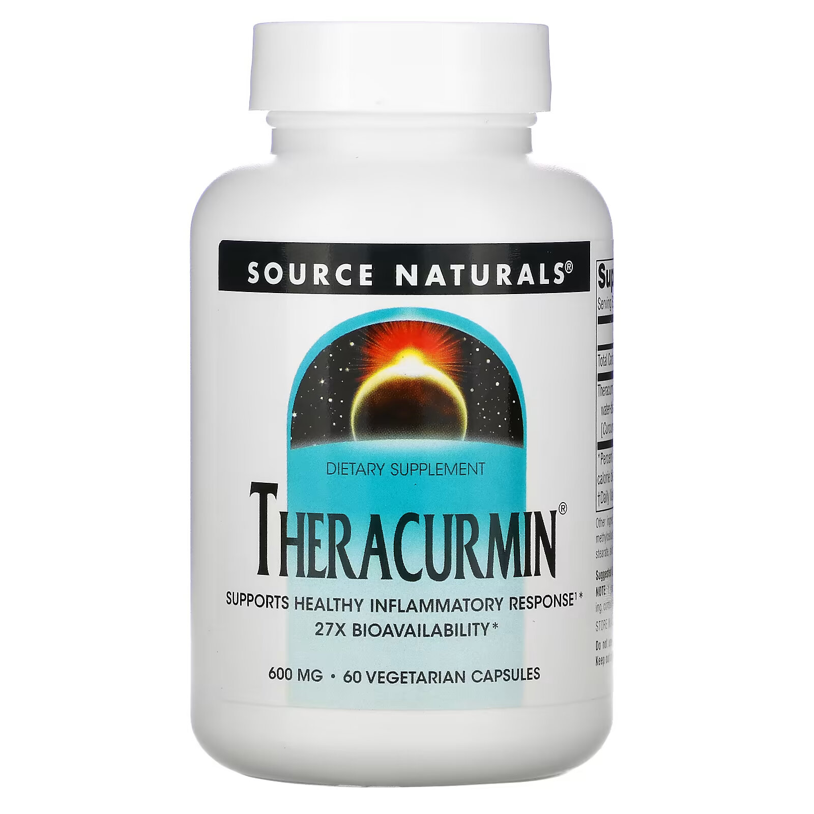 Source Naturals, Theracurmin, 600 мг, 60 вегетарианских капсул - фото