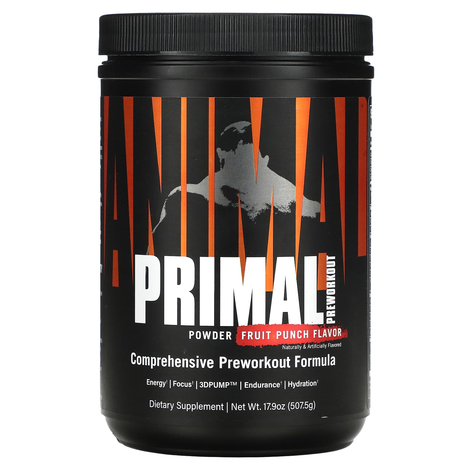 Пищевая Добавка Universal Nutrition Animal Primal Powder перед тренировкой, фруктовый пунш, 507,5 г - фото