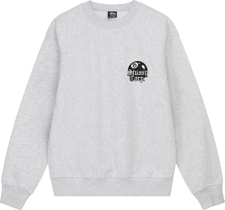 

Толстовка Stussy 8 Ball Corp. Crew 'Ash Heather', серый