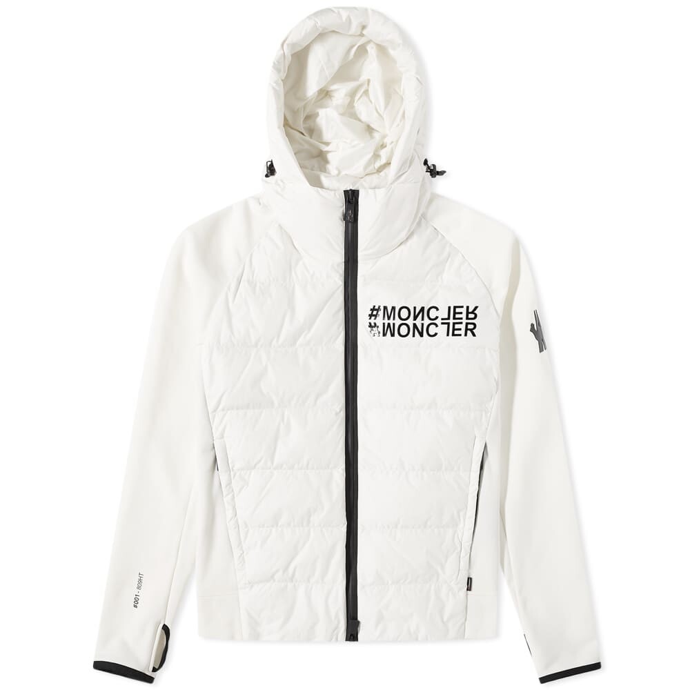

Пуховая вязаная куртка с логотипом Hashtag Moncler Grenoble, Серый