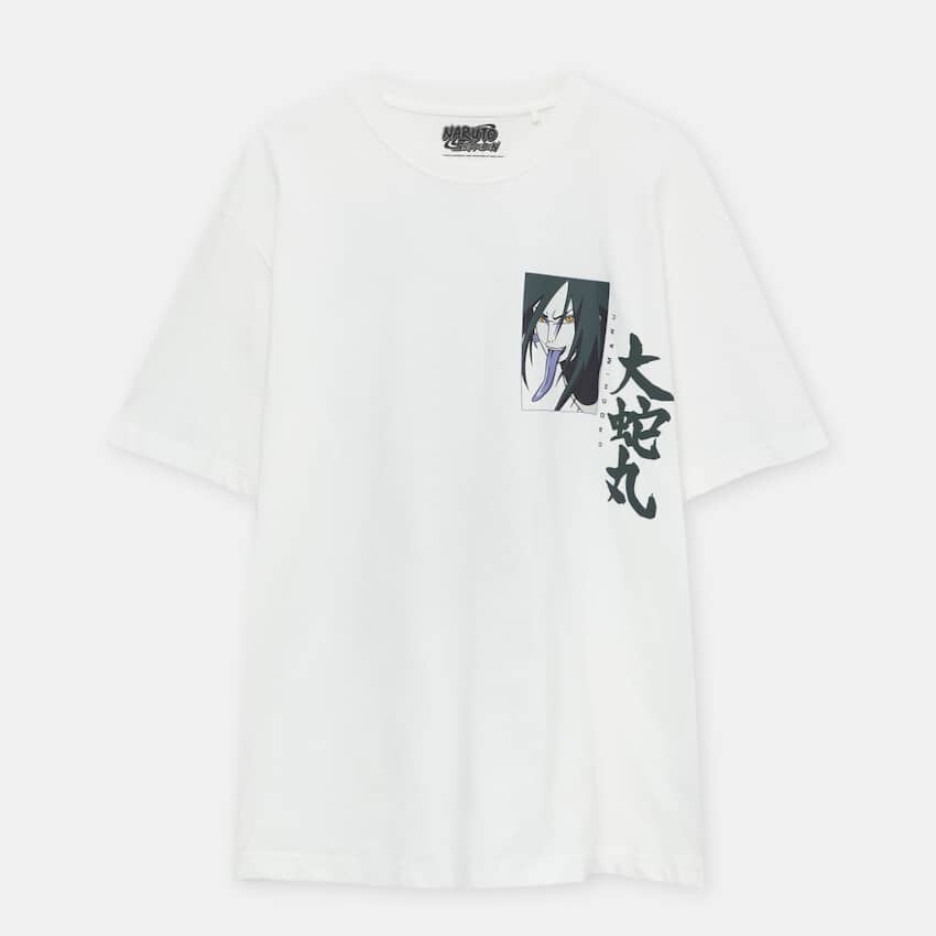 

Футболка Pull&Bear Orochimaru, белый