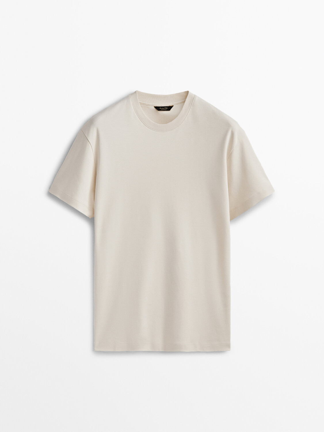 

Футболка из 100% хлопка Massimo Dutti, кремовый (Размер M), Бежевый