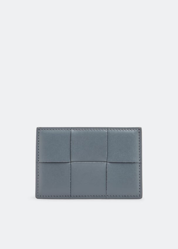 

Картхолдер BOTTEGA VENETA Intrecciato leather card case, серый