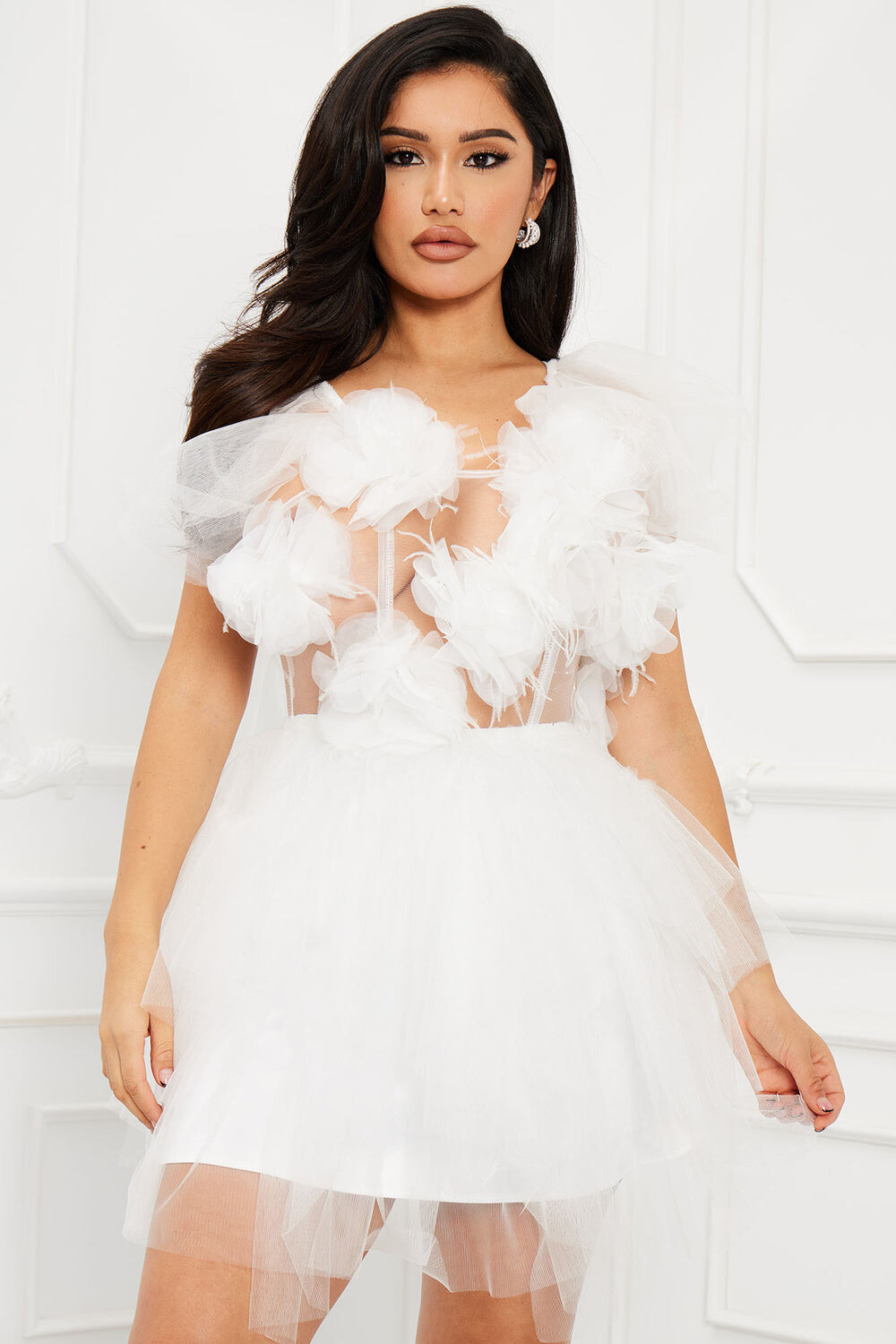 

Мини платье Fashion Nova IMD61442, белый