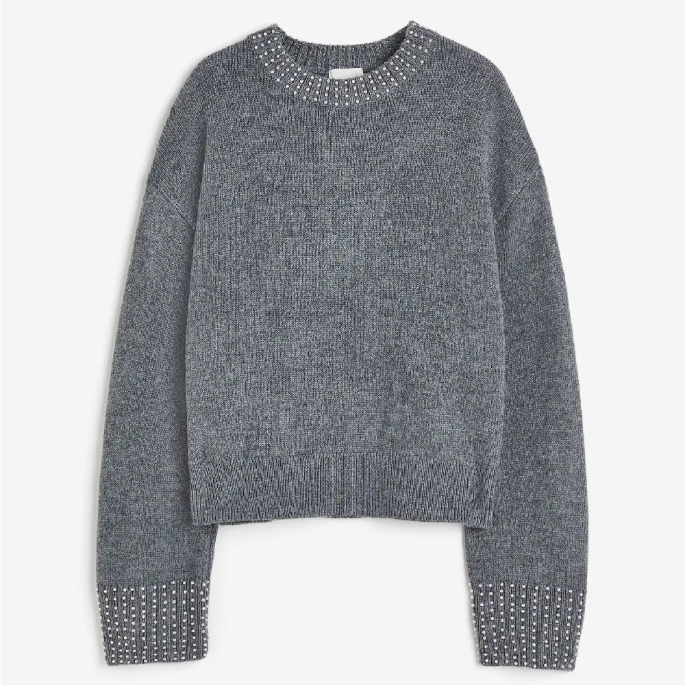 

Свитер H&M Bead-embellished, темно-серый