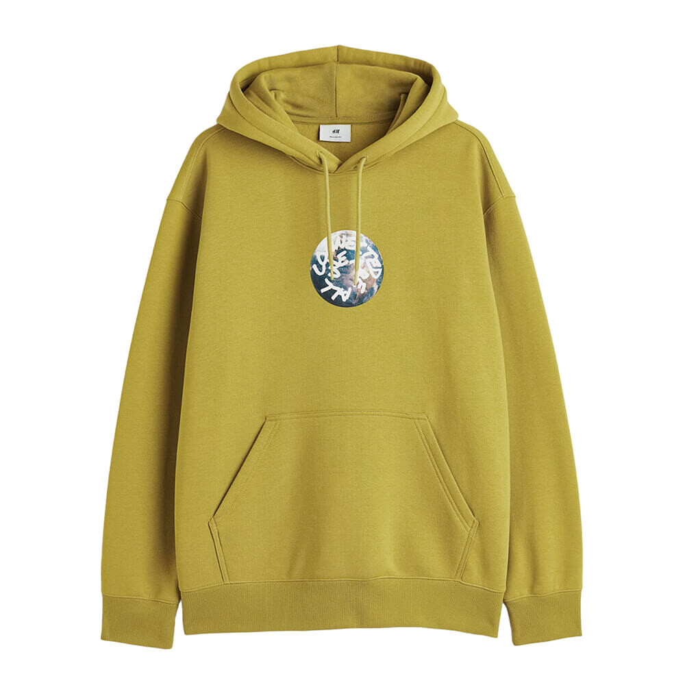 

Худи H&M Connected Relaxed Fit, оливковый, Зеленый