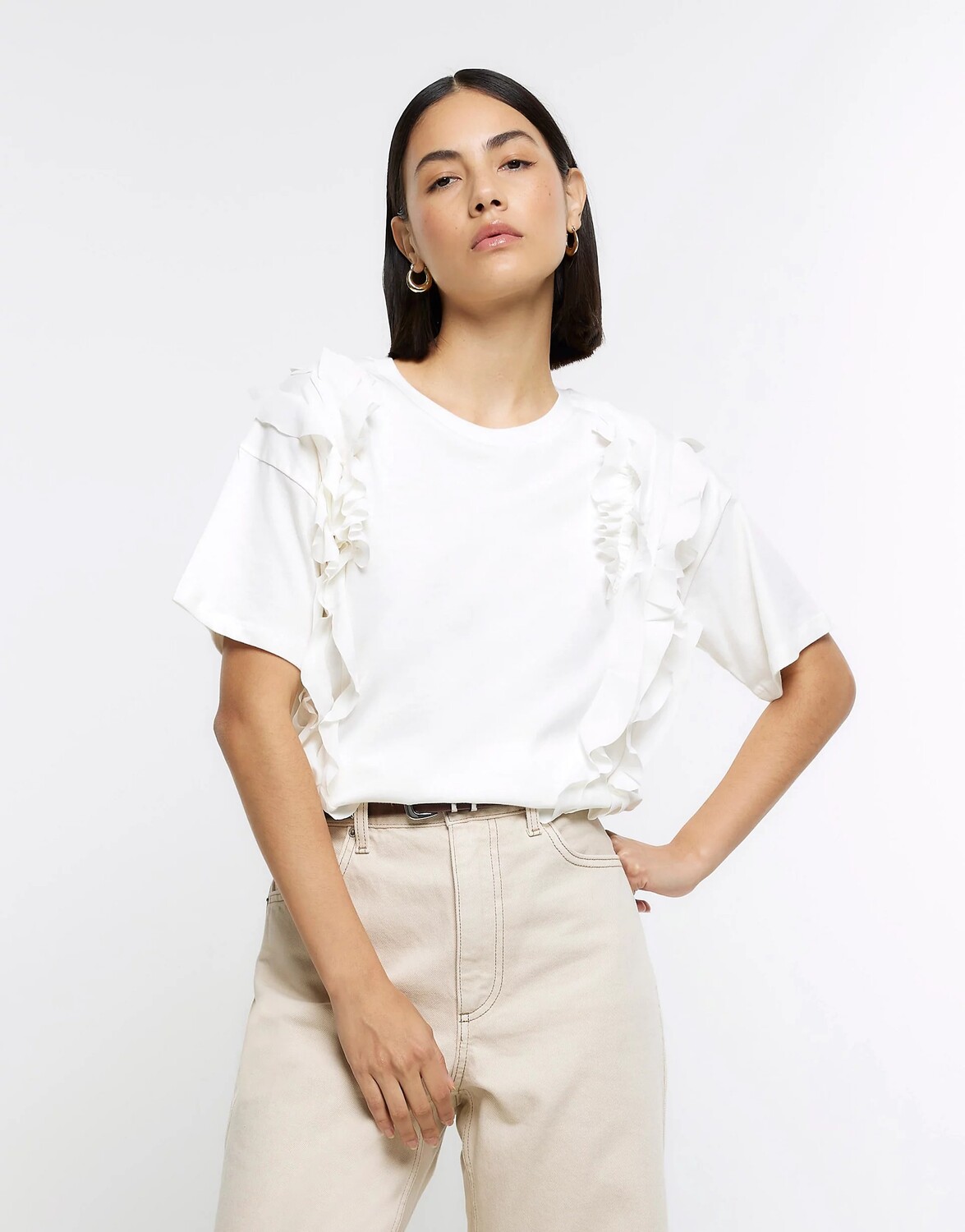 

Футболка River Island Frill, белый
