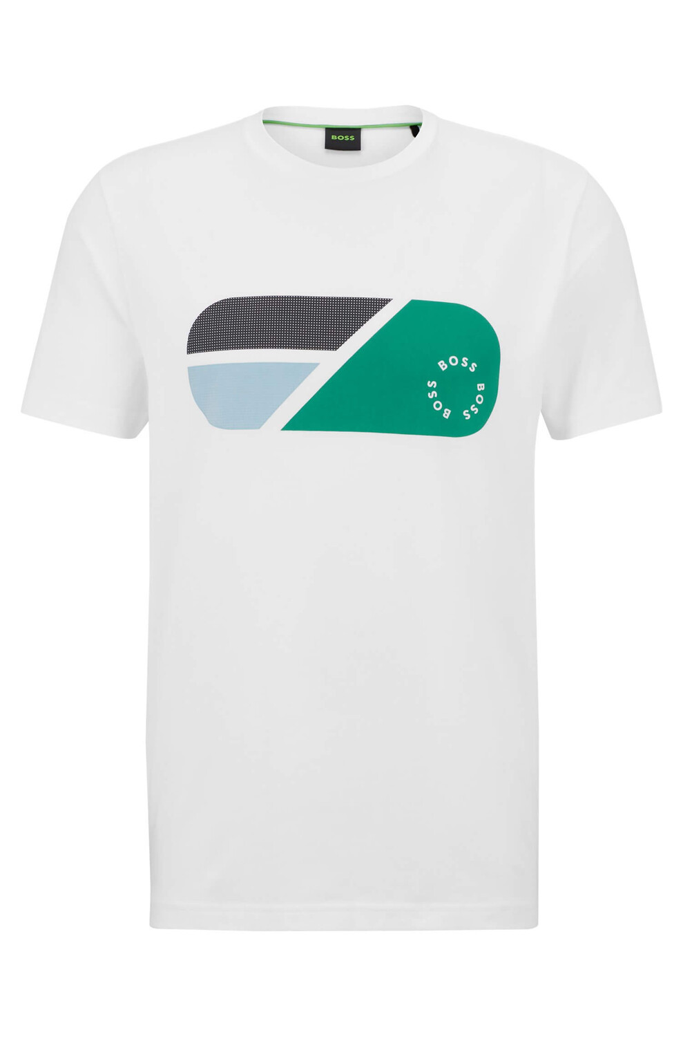 

Футболка Boss Stretch-cotton With Artwork And Circular Logo, белый