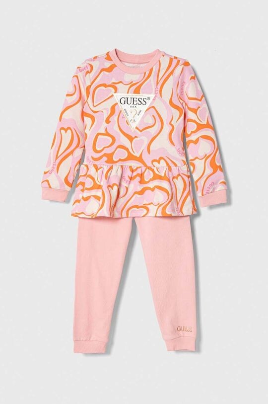 

Детский комплект Guess из хлопка, розовый