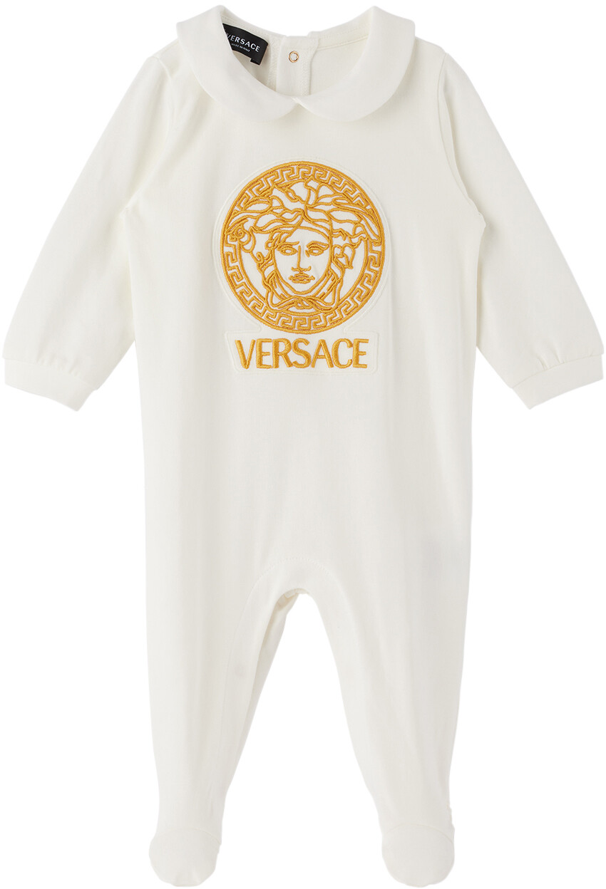 

Белый комбинезон Baby Medusa Versace