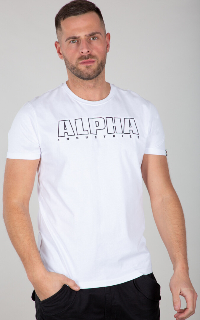 

Футболка Alpha Industries Alpha Embroidery Heavy, белый/черный
