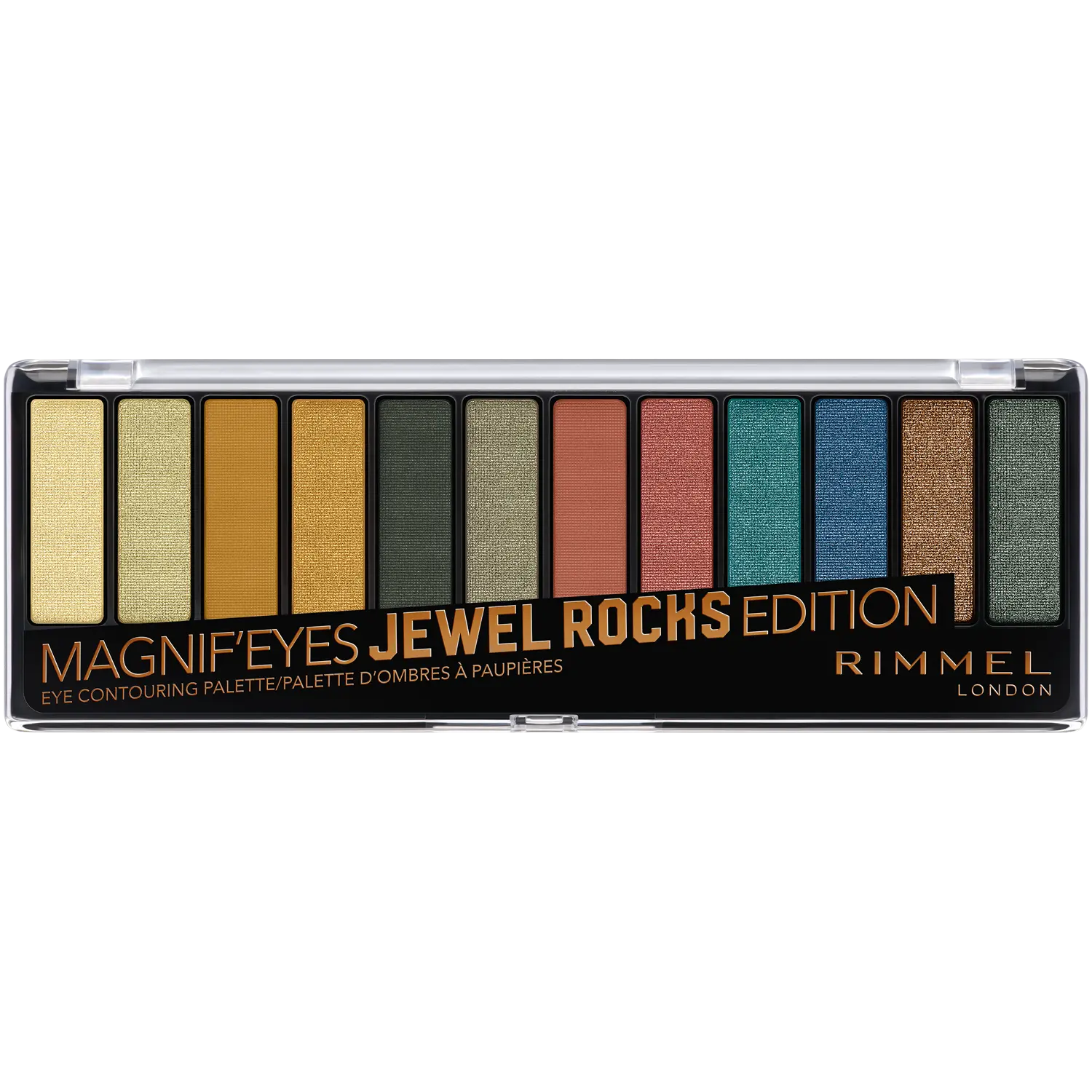 

Rimmel Magnif'Eyes Eye палетка из 12 теней для век Jewel Rock Edition, 14,16 г