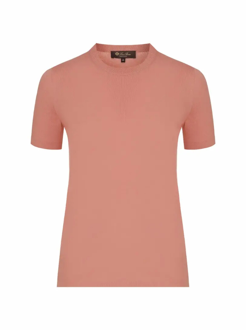 

Хлопковая футболка с логотипом Loro Piana, Коричневый
