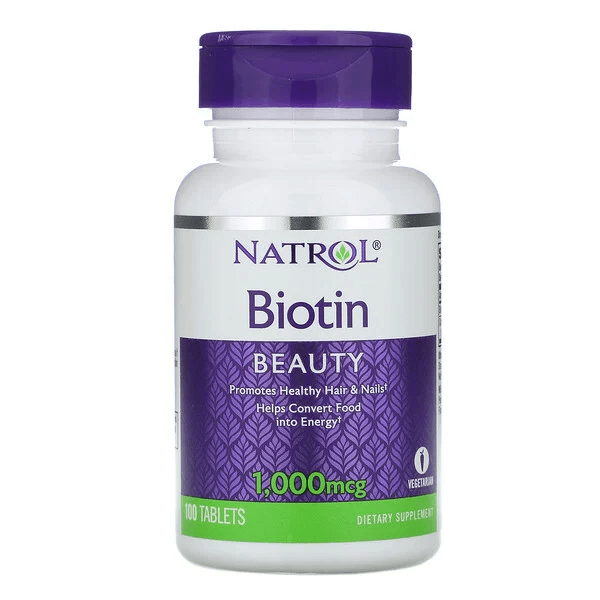 Биотин, 1000 мкг, 100 таблеток, Natrol sundown naturals биотин 1000 мкг 120 таблеток