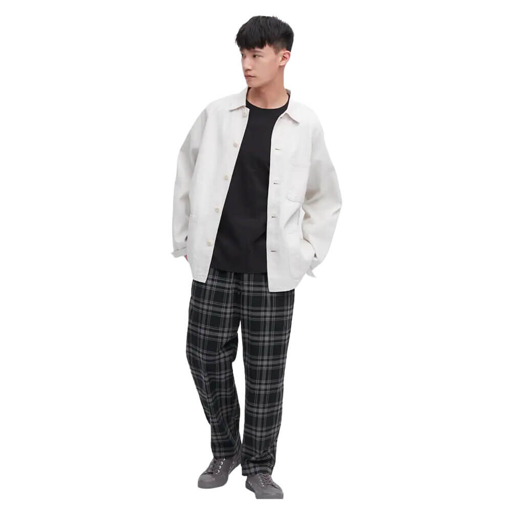 

Брюки Uniqlo Cotton Printed Relaxed Fit Ankle Length, черный