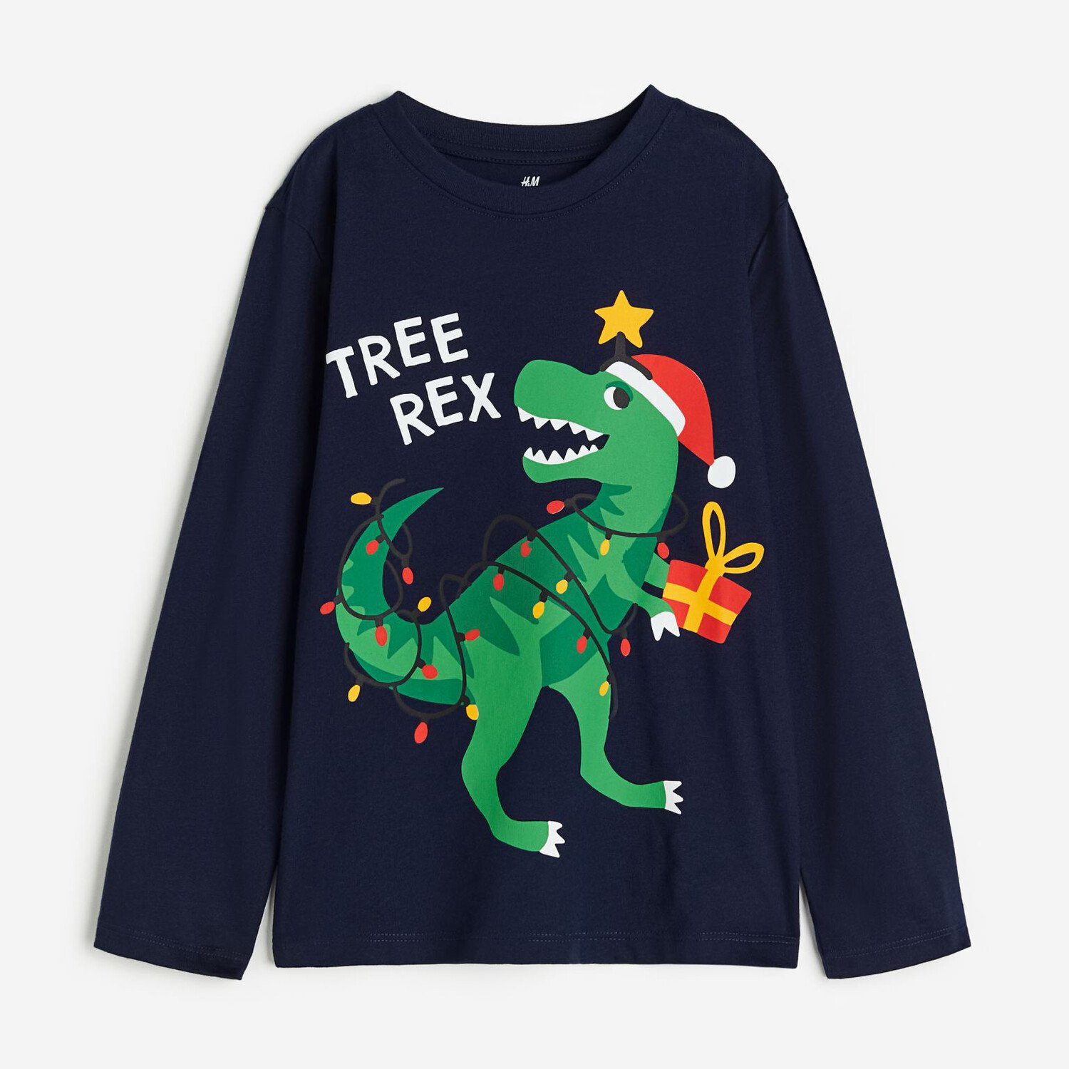 

Футболка с длинным рукавом H&M Tyrannosaurus rex, темно-синий