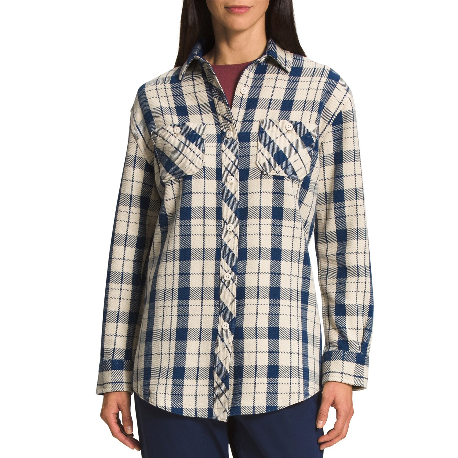 

Фланелевая рубашка The North Face Valley Twill, белый/синий