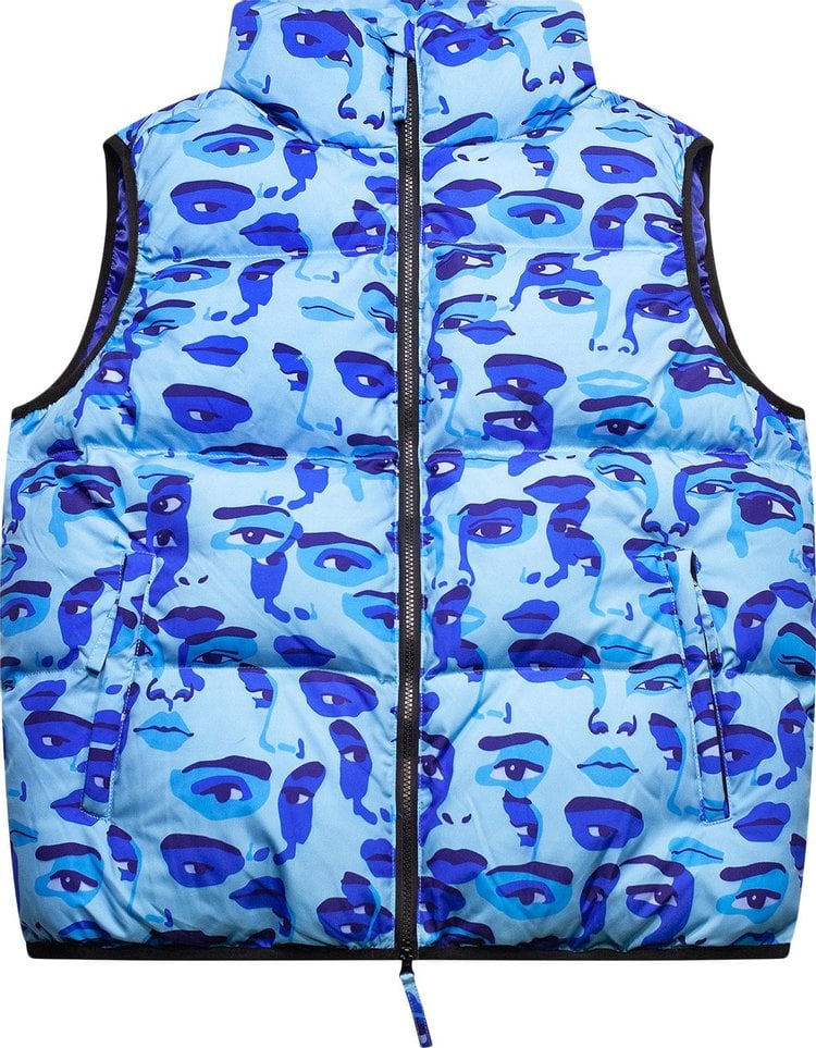 Пуховик KidSuper Face Camo Puffer 'Blue', синий - фото