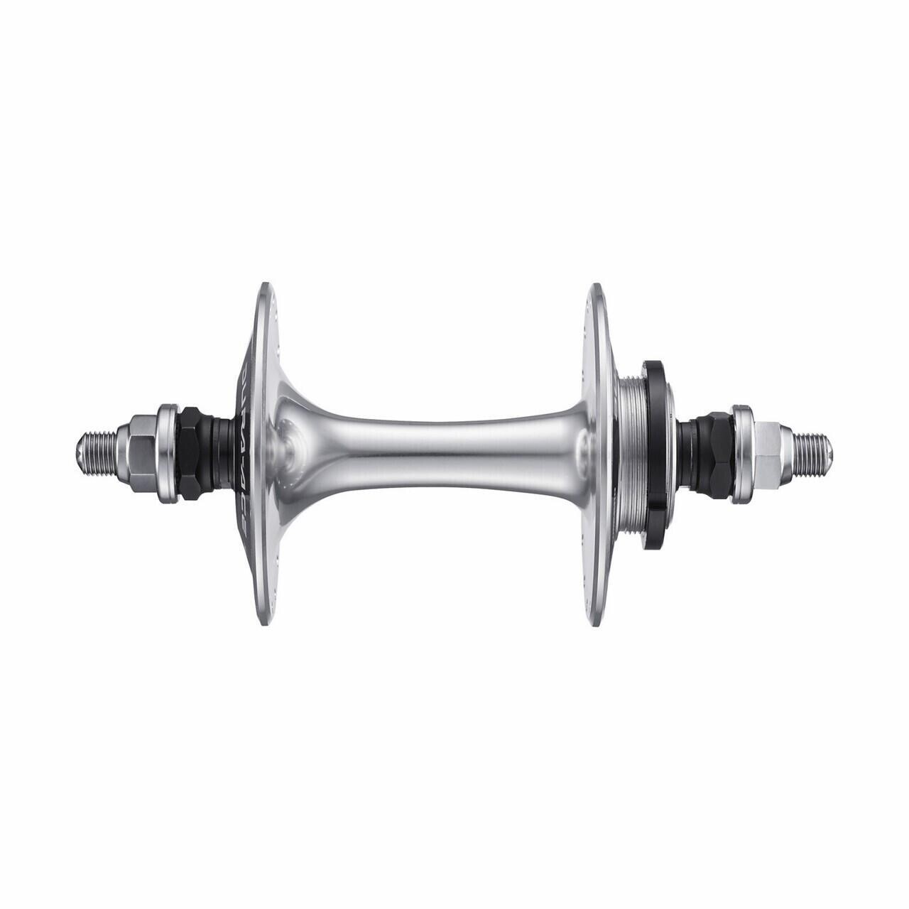 

Ободной тормоз передней втулки 32h Shimano Dura-Ace HB-7600 164 мм, серебро / серебро / серебро