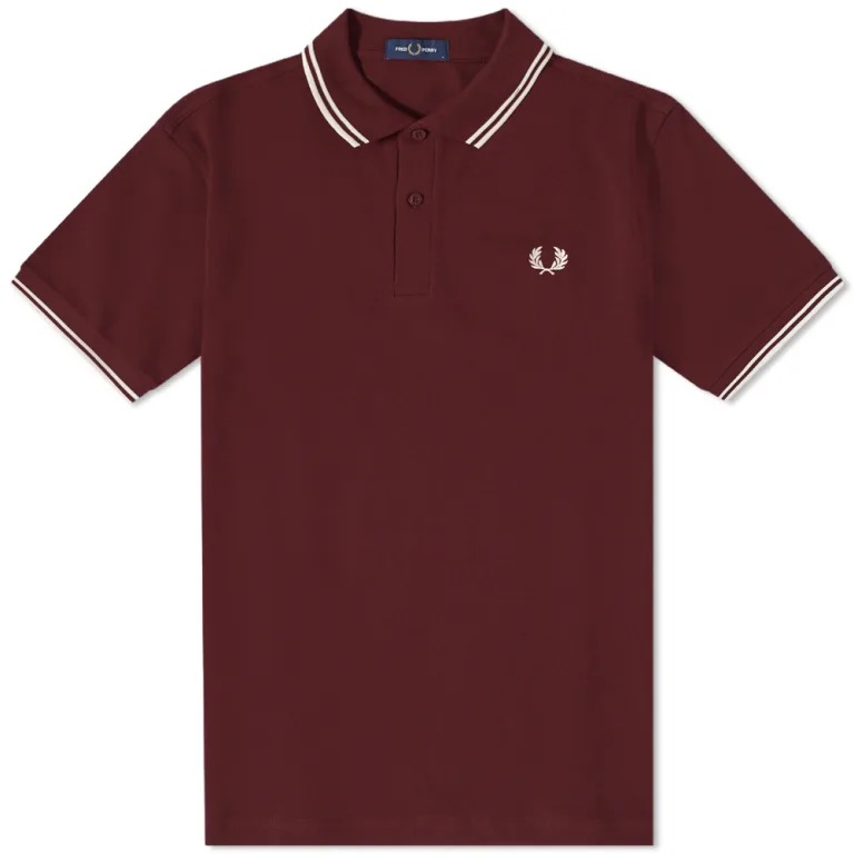 Рубашка поло Fred Perry Twin Tipped, бордовый