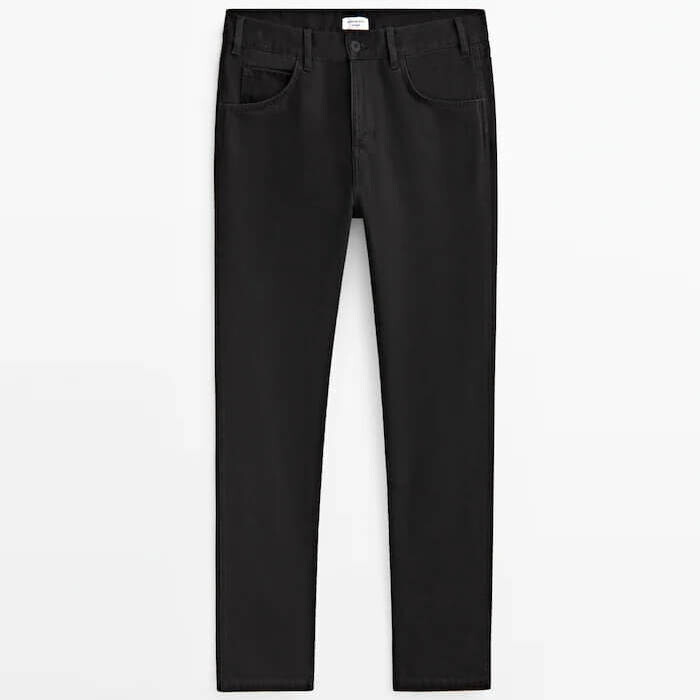 

Джинсы Massimo Dutti Straight-Fit Studio, черный