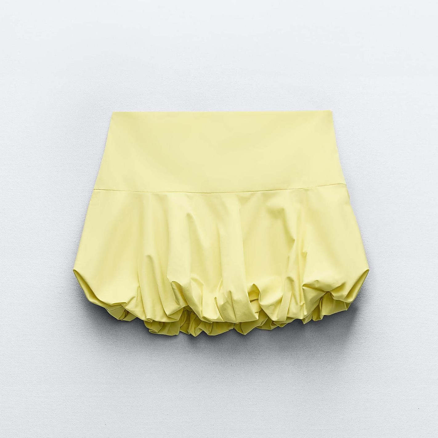 Юбка-мини Zara Balloon, светло-желтый
