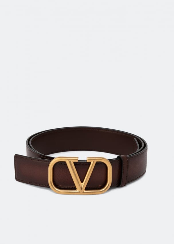 

Ремень VALENTINO GARAVANI VLogo Signature leather belt, коричневый