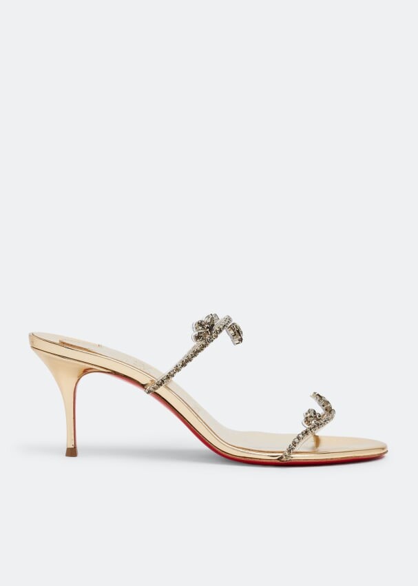 

Мюли CHRISTIAN LOUBOUTIN Just Queen 70 mules, золотой