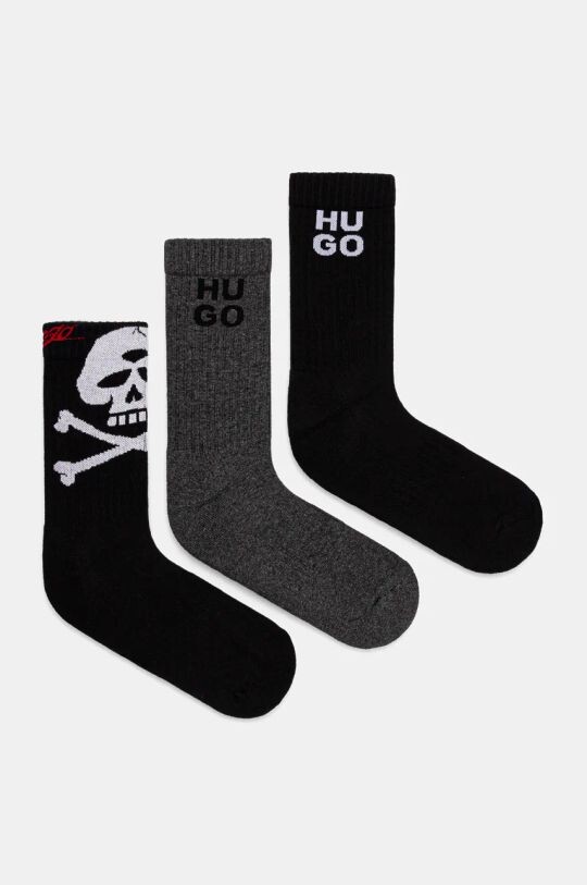 

3 пары носков Hugo, черный