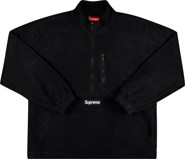 Пуловер Supreme x Polartec Half Zip Pullover 'Black', черный пуловер supreme x polartec half zip pullover natural кремовый