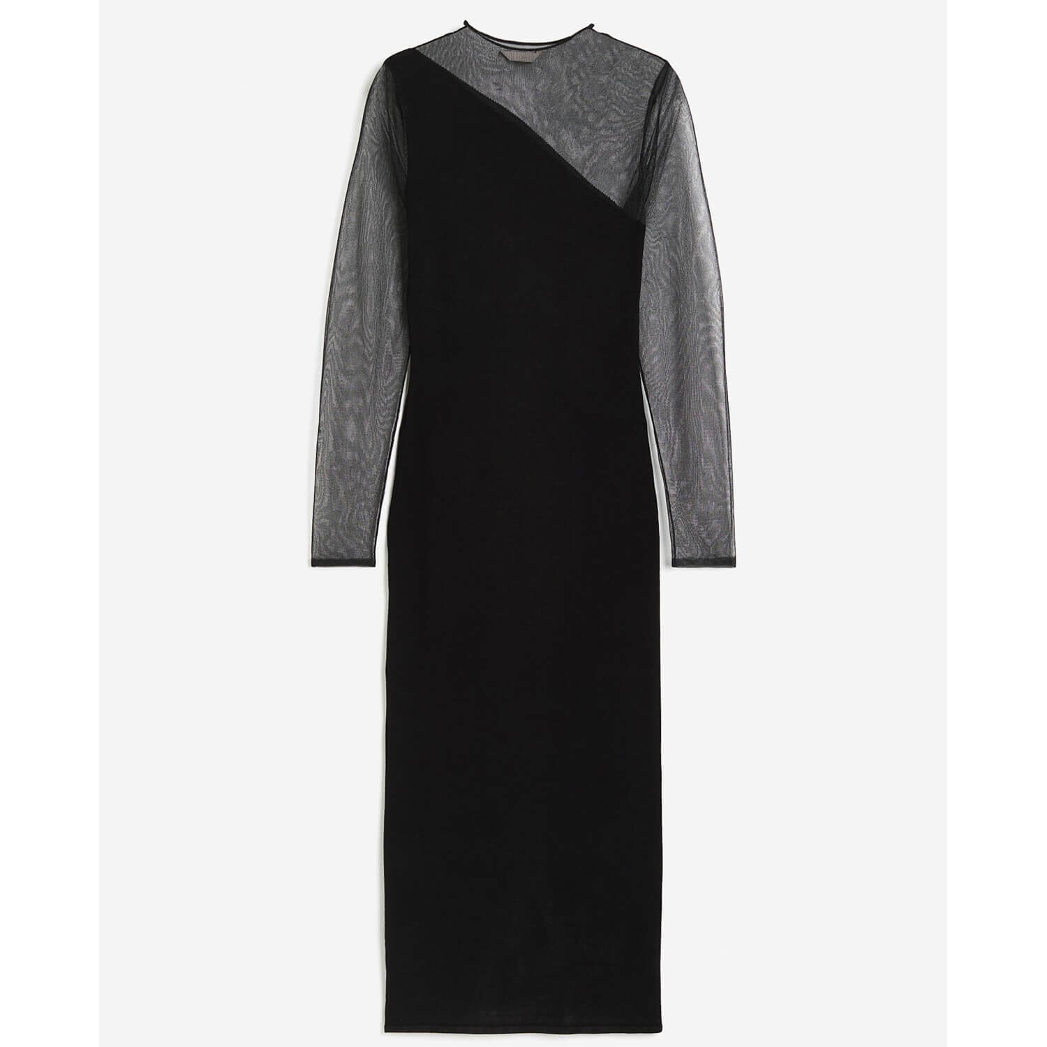 

Платье H&M With Transparent Sleeves, черный