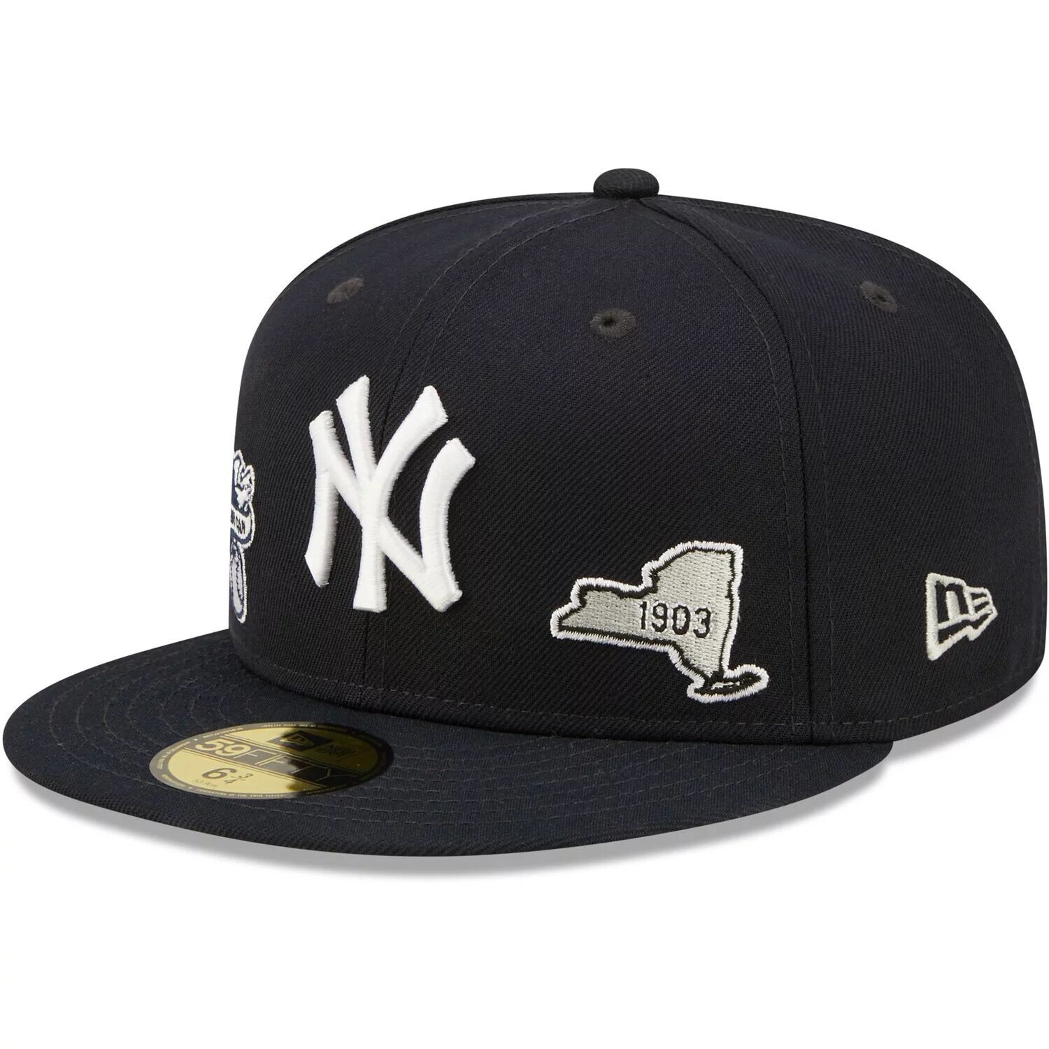 

Мужская приталенная шляпа New Era Navy New York Yankees Identity 59FIFTY